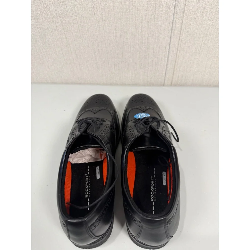 Rockport Mens Essential Details Waterproof Wingtip Oxford Black V73842 Size 12 M